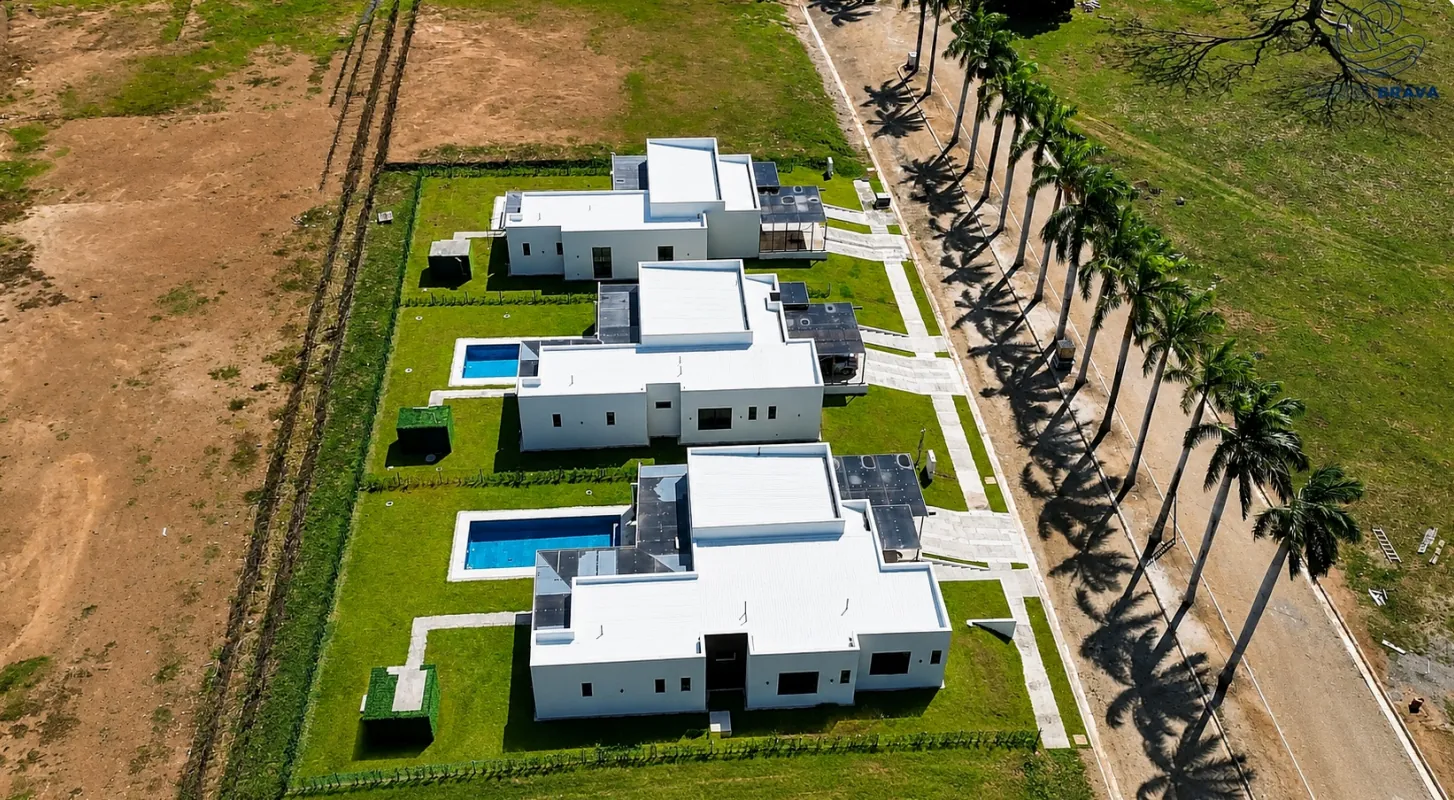 Completed villas with private pools on serviced lots at Costa Brava